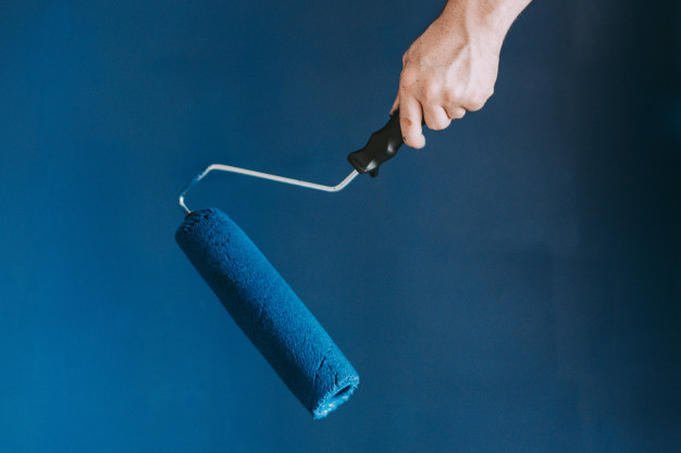 peinture bleue